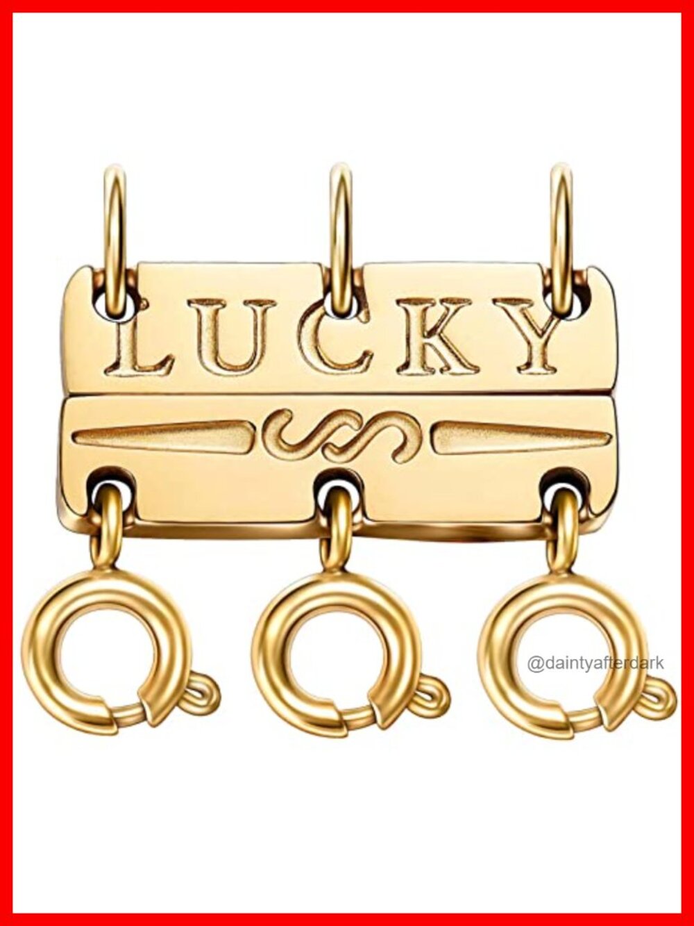 Layered Necklace Clasps Separator 18K Gold and Silver 316L Stainless Steel